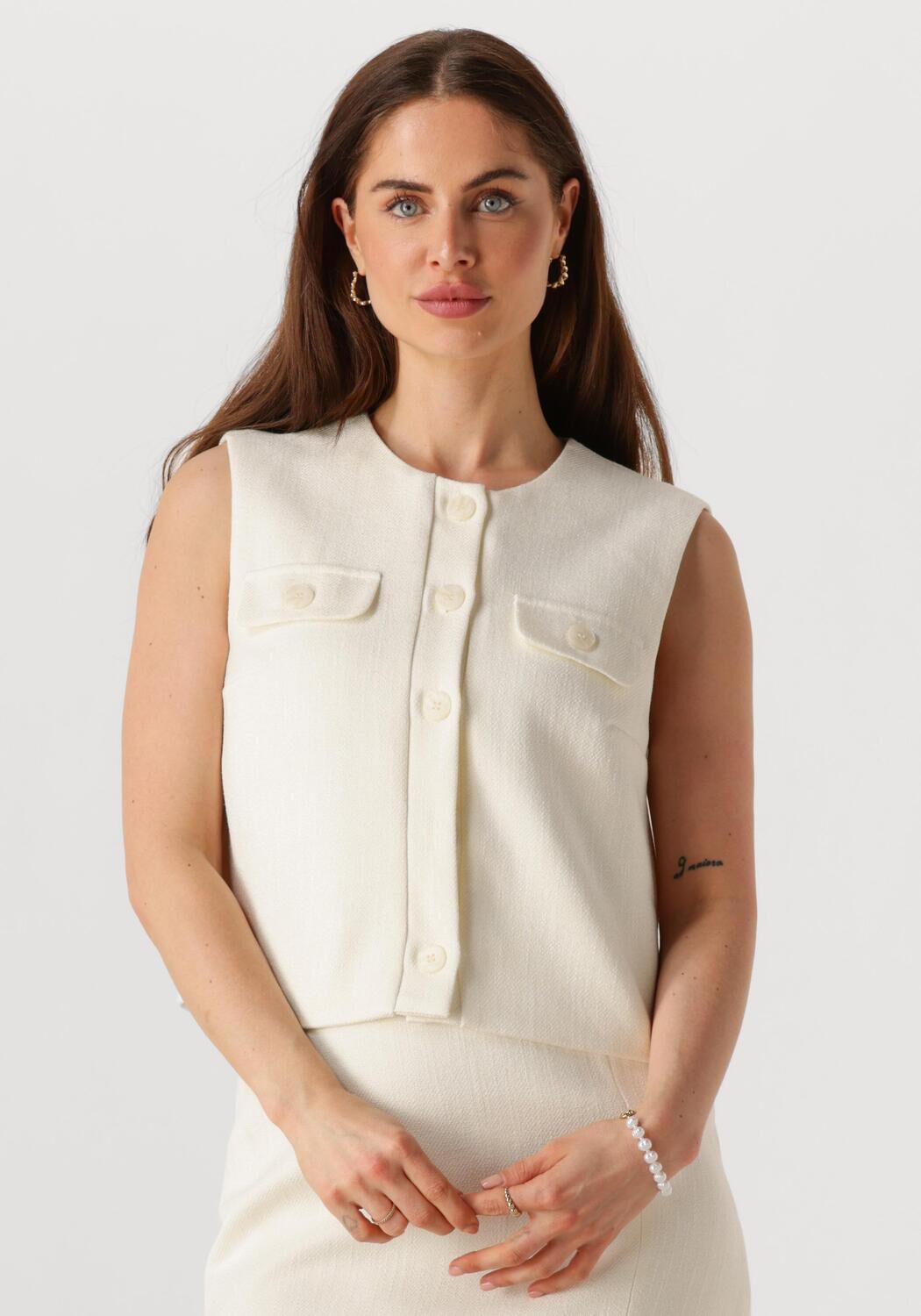 YDENCE Dames Blazers Gilet Caterina Wit