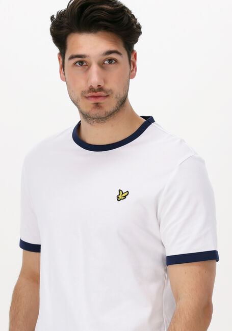 Witte LYLE & SCOTT T-shirt RINGER T-SHIRT - large