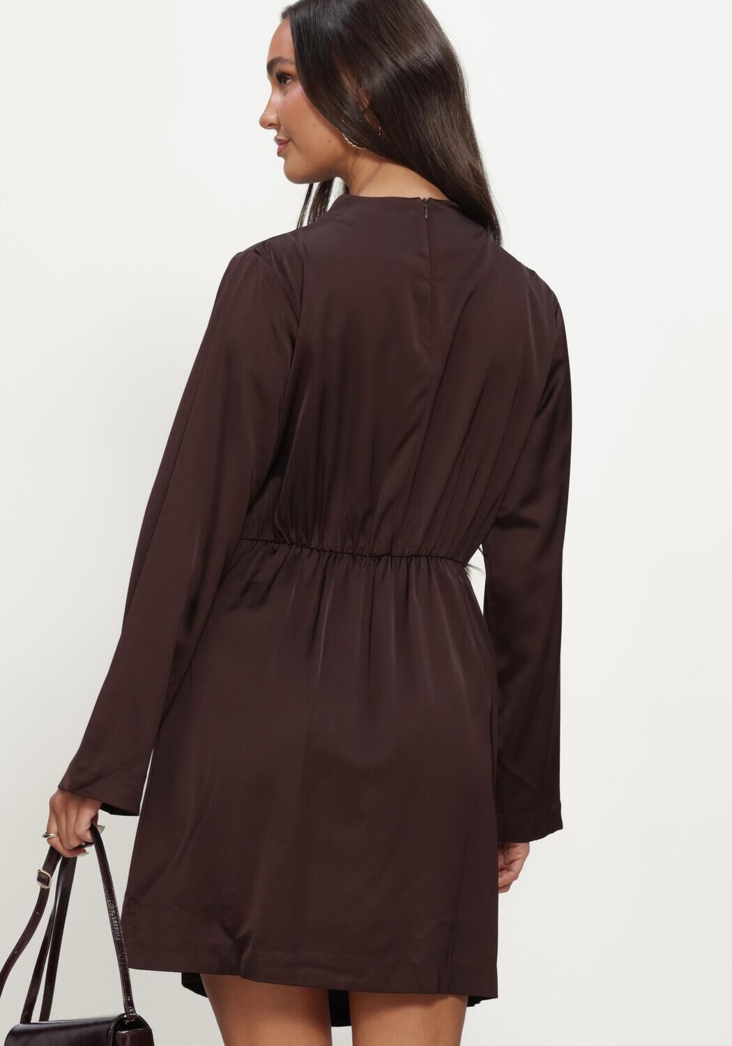 Bruine Y.A.S. Midi jurk YASBISTA LS DRESS - large