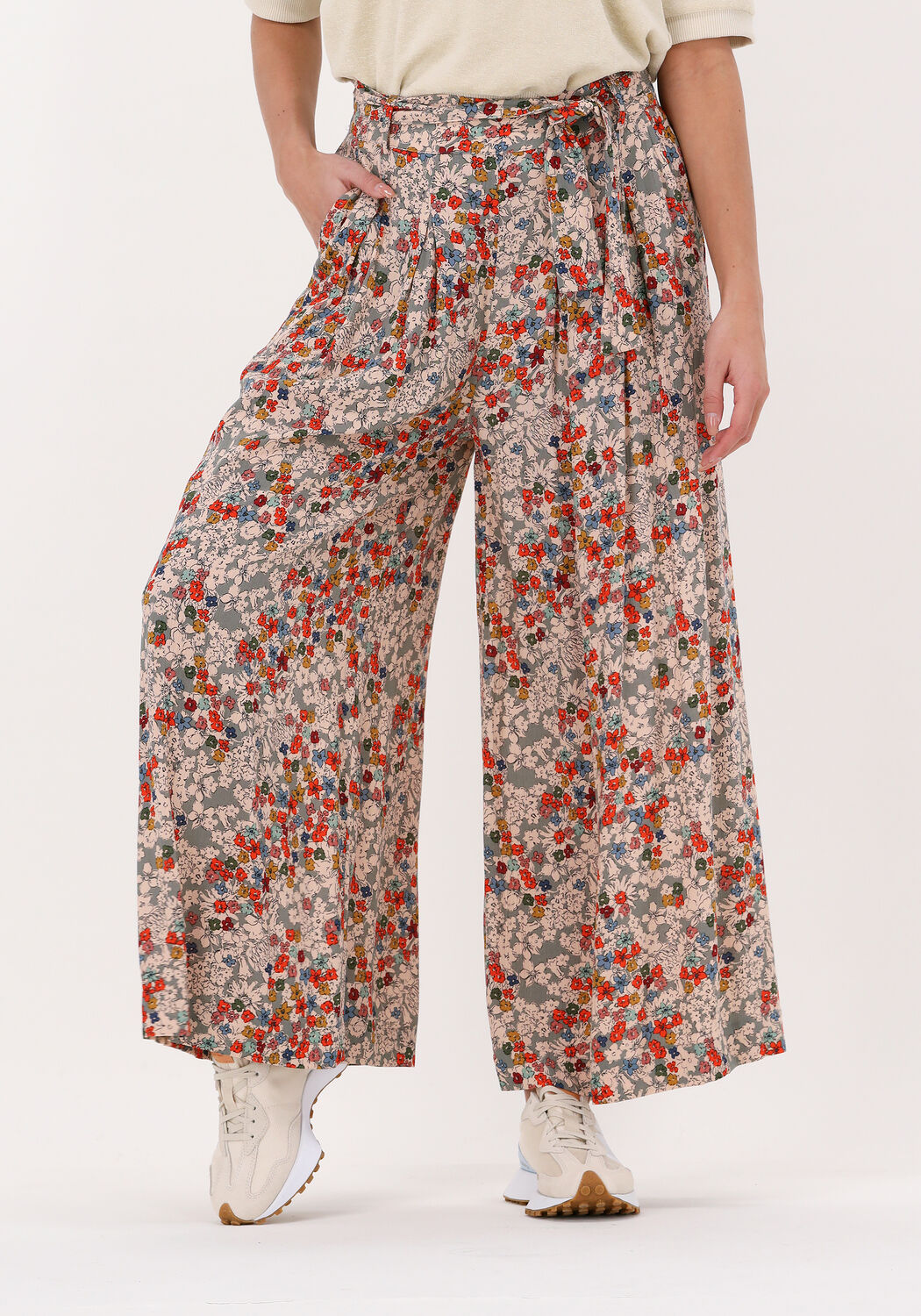 Multi BY-BAR Wijde broek WANDA POPPY GREY PRINT | Omoda
