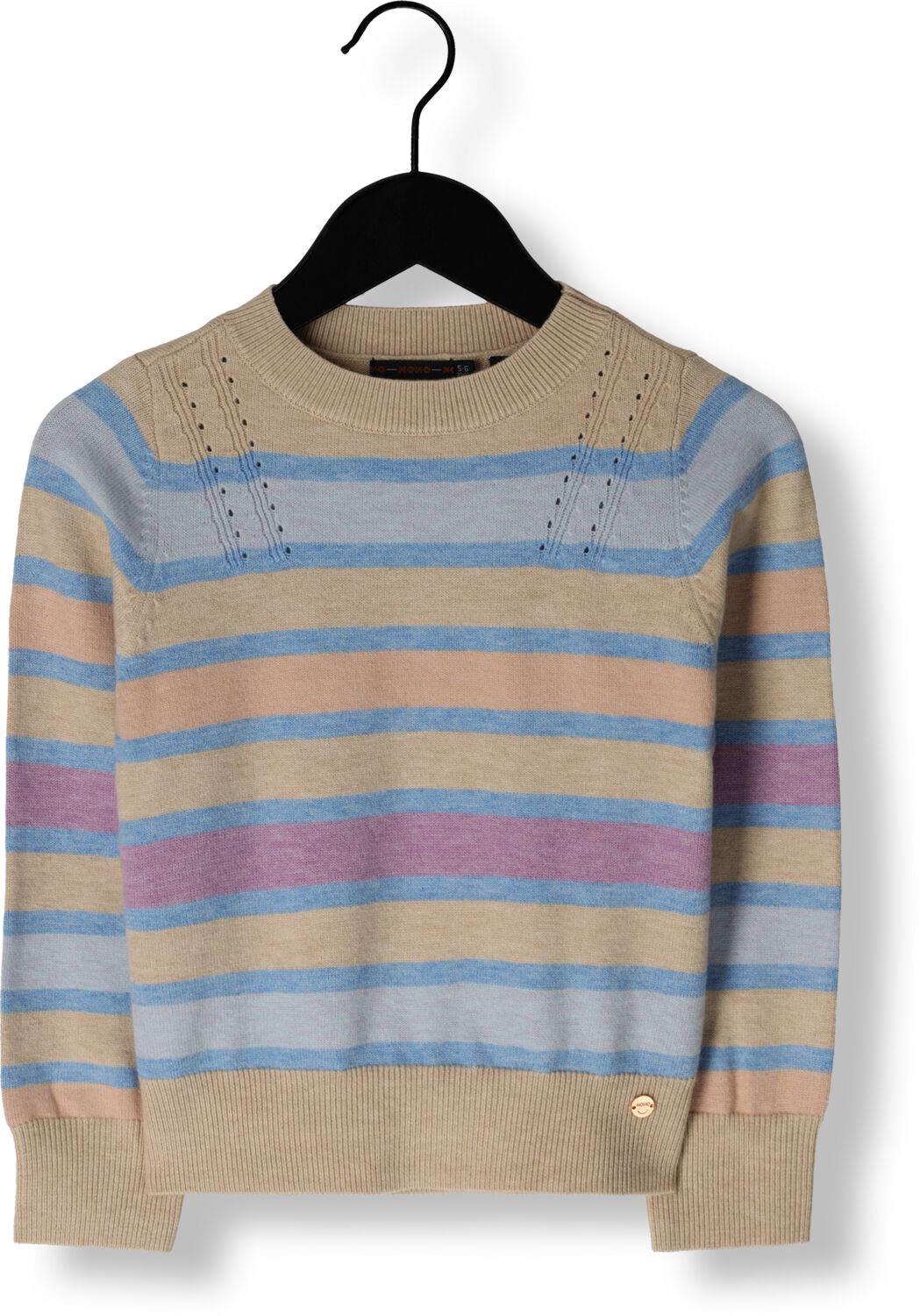 NONO Meisjes Truien & Vesten K-soft Girls Striped Knitted Sweater Sand Zand