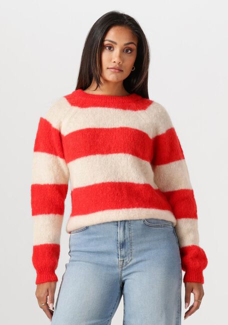 Rode BY-BAR Trui SIAN STRIPE PULLOVER - large