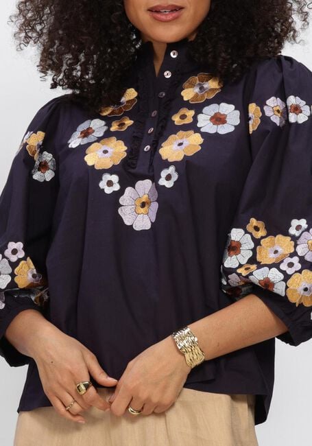 Donkerblauwe ANTIK BATIK Blouses AMANTINA BLOUSE - large