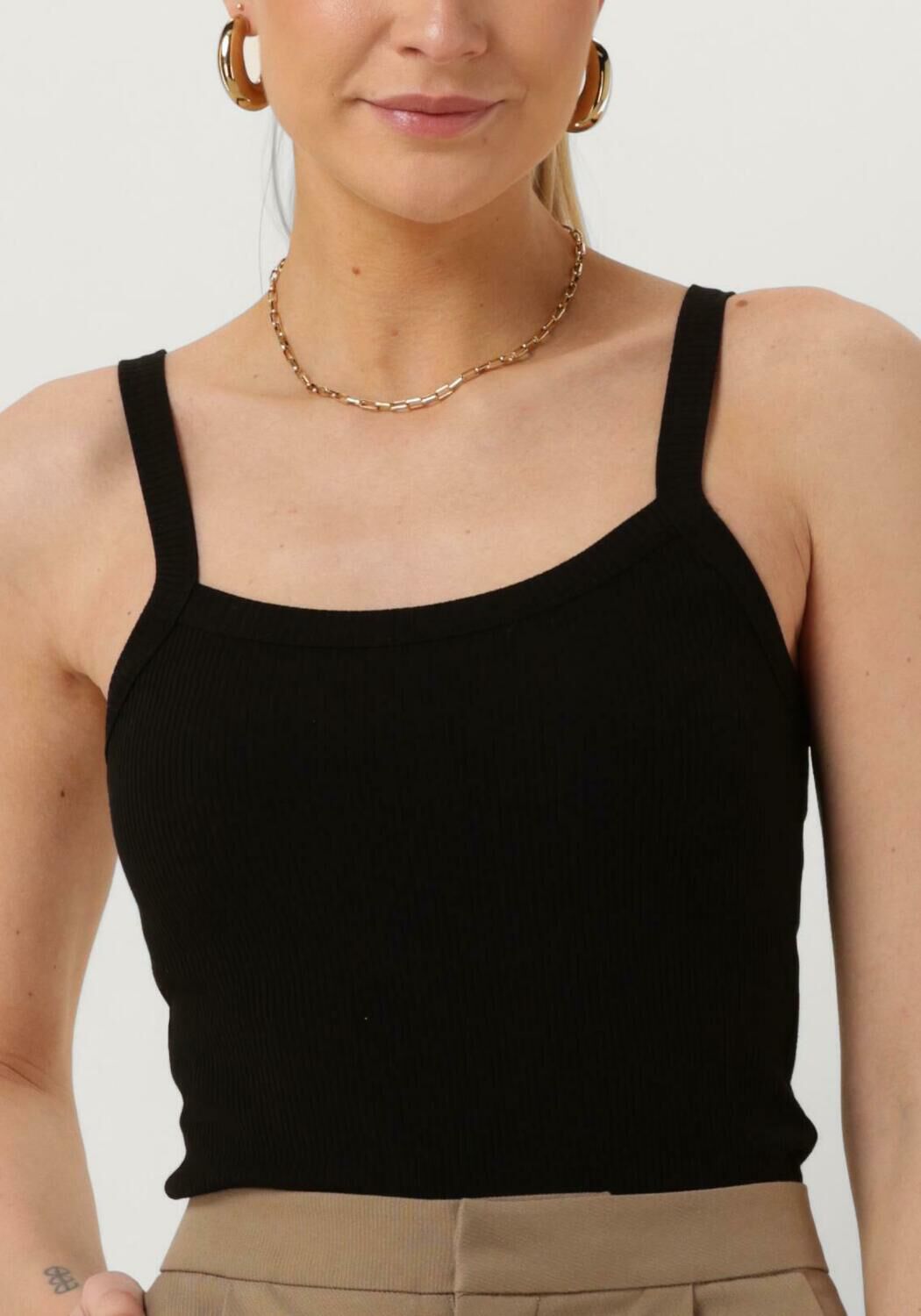 SELECTED FEMME Dames Tops & T-shirts Slfcelica Anna Strap Tank Top Zwart
