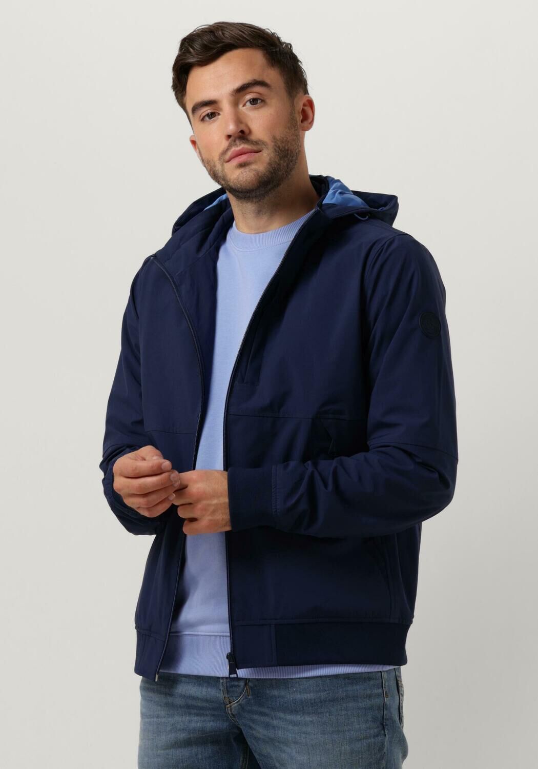 SCOTCH & SODA Heren Jassen Hooded Colourblock Jacket Donkerblauw