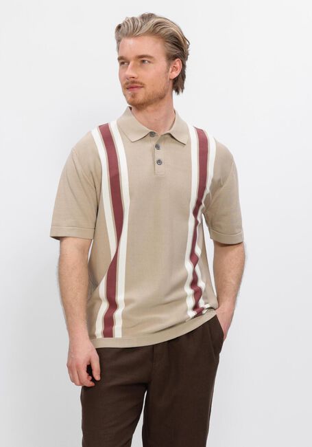 Beige JC RAGS Polo POLO SS ALVIE STRIPE - large