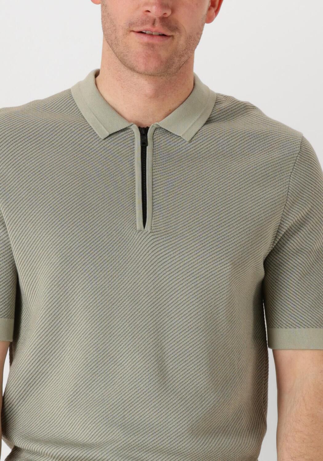 CAST IRON Heren Polo's & T-shirts Short Sleeve Polo Regular Fit Cotton Modal Groen