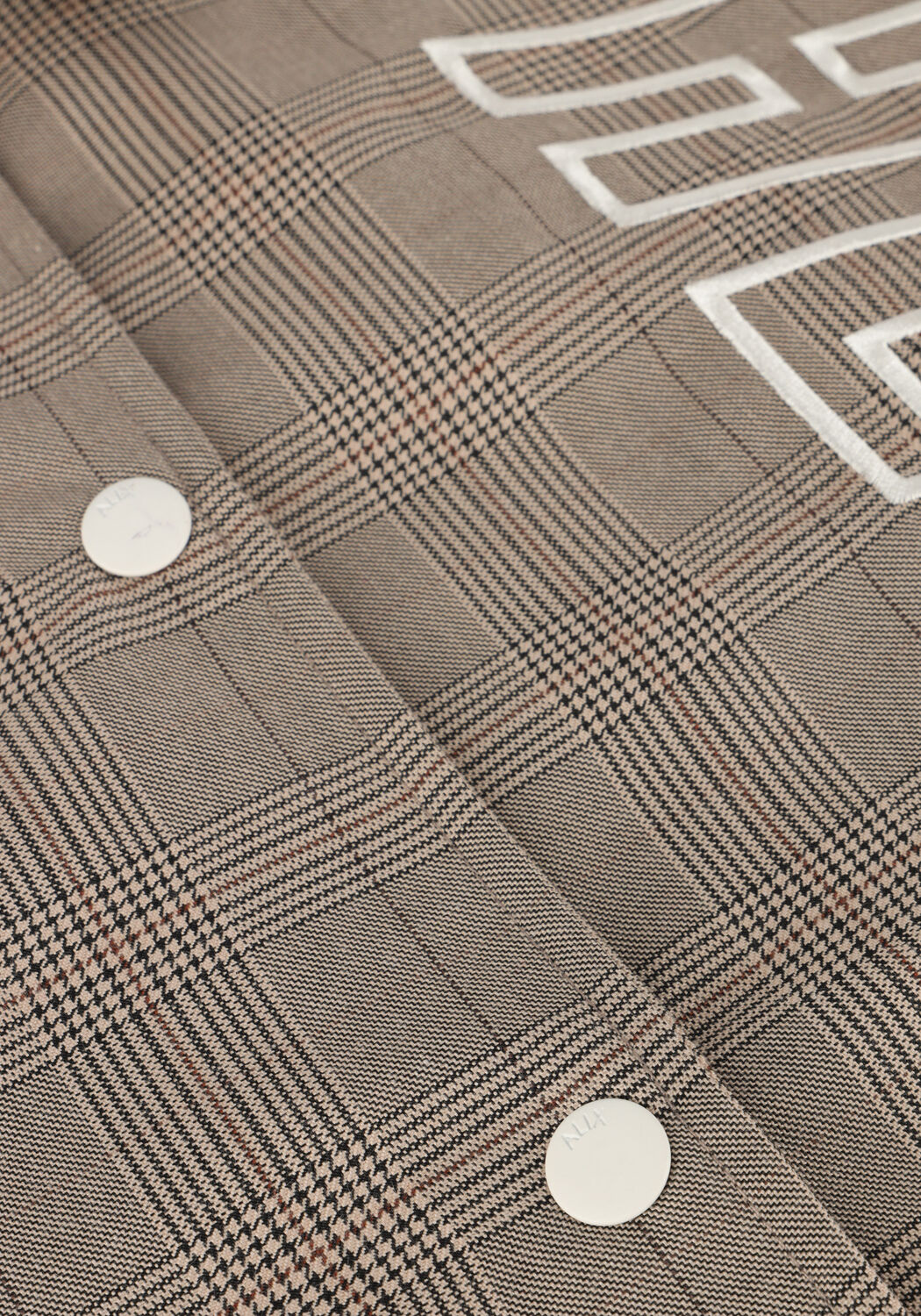 Camel ALIX THE LABEL Jack LADIES WOVEN CHECK BOMBER - large