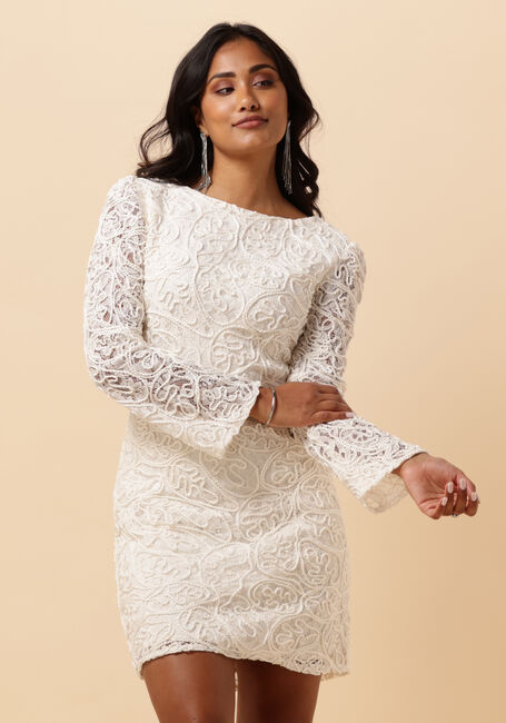 Ecru Y.A.S. Bruidsmode YASLEONOR LS LACE DRESS-CELEB - large