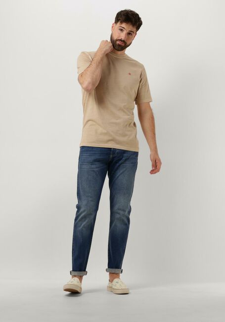 Beige SCOTCH & SODA T-shirt GARMENT DYE LOGO CREW T-SHIRT - large