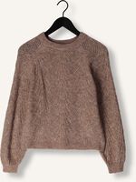 Bruine OBJECT Trui OBJFLORA RE L/S KNIT PULLOVER Bruine OBJECT Trui OBJFLORA RE L/S KNIT PULLOVER - medium