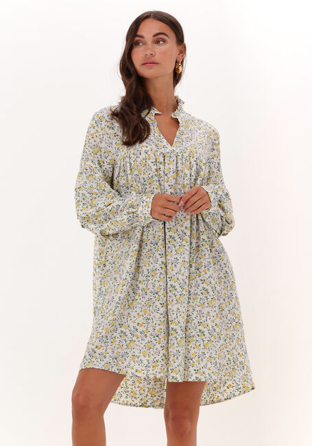 Gele LOLLYS LAUNDRY Mini jurk GEORGIA - large