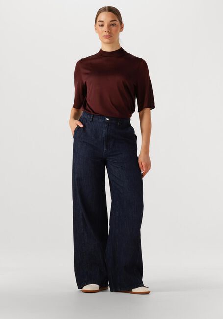 Donkerblauwe SECOND FEMALE Wide jeans OLANE DENIM JEANS - large