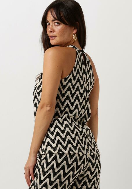 Zwarte SUMMUM Top SINGLET ZIG ZAG CROCHET - large