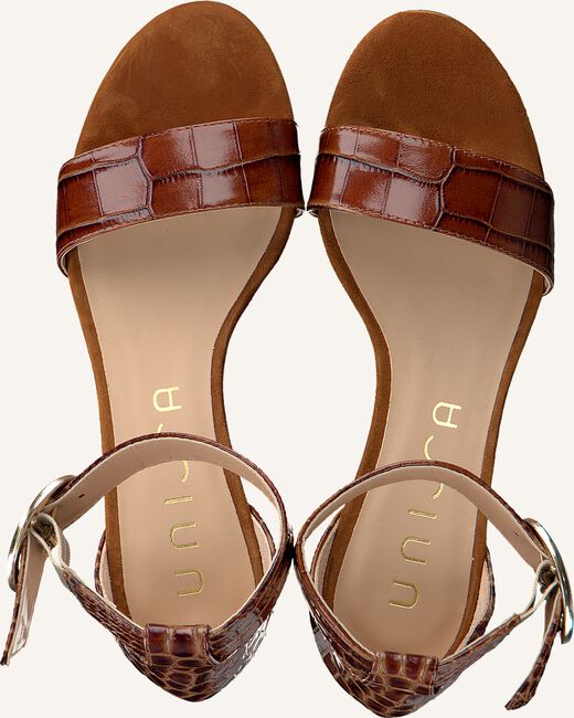 Cognac UNISA Platte sandalen GINA Cognac UNISA Platte sandalen GINA - large