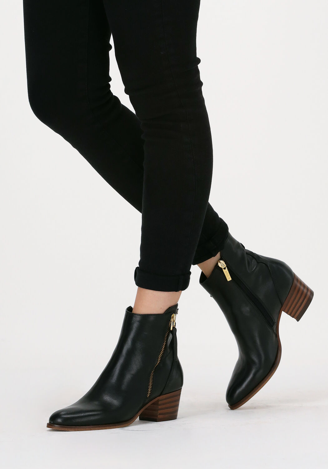 Zwarte NOTRE-V Enkellaarsjes 03-230 - large