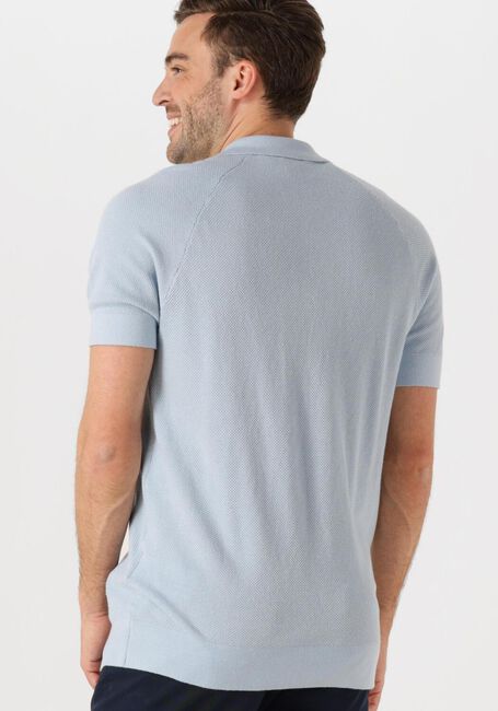 Lichtblauwe LYLE & SCOTT Polo LINEN BLEND KNITTED POLO - large
