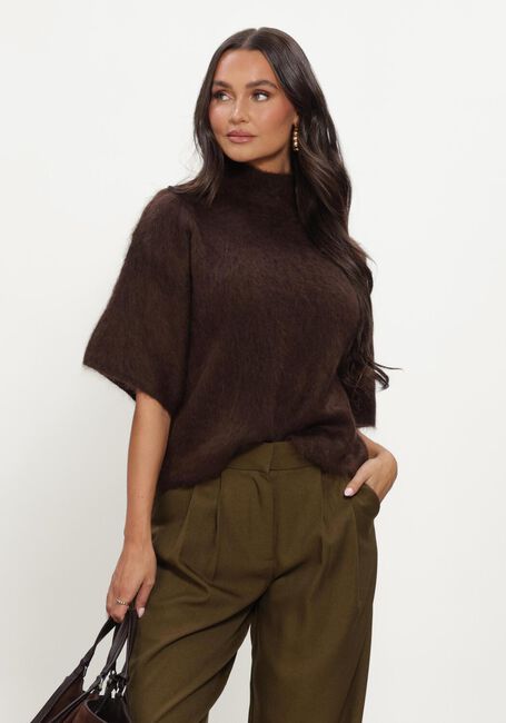 Bruine Y.A.S. Trui YASTILDE 2/4 MOHAIR BLEND KNIT PULLOVER - large