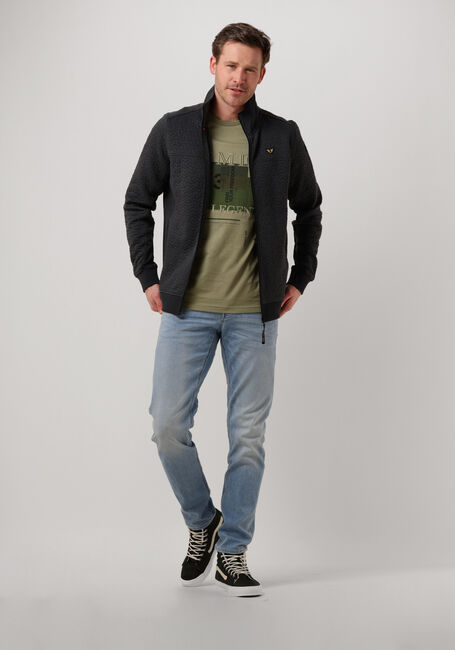 Grijze PME LEGEND Vest ZIP JACKET JACQUARD INTERLOCK SWEAT - large