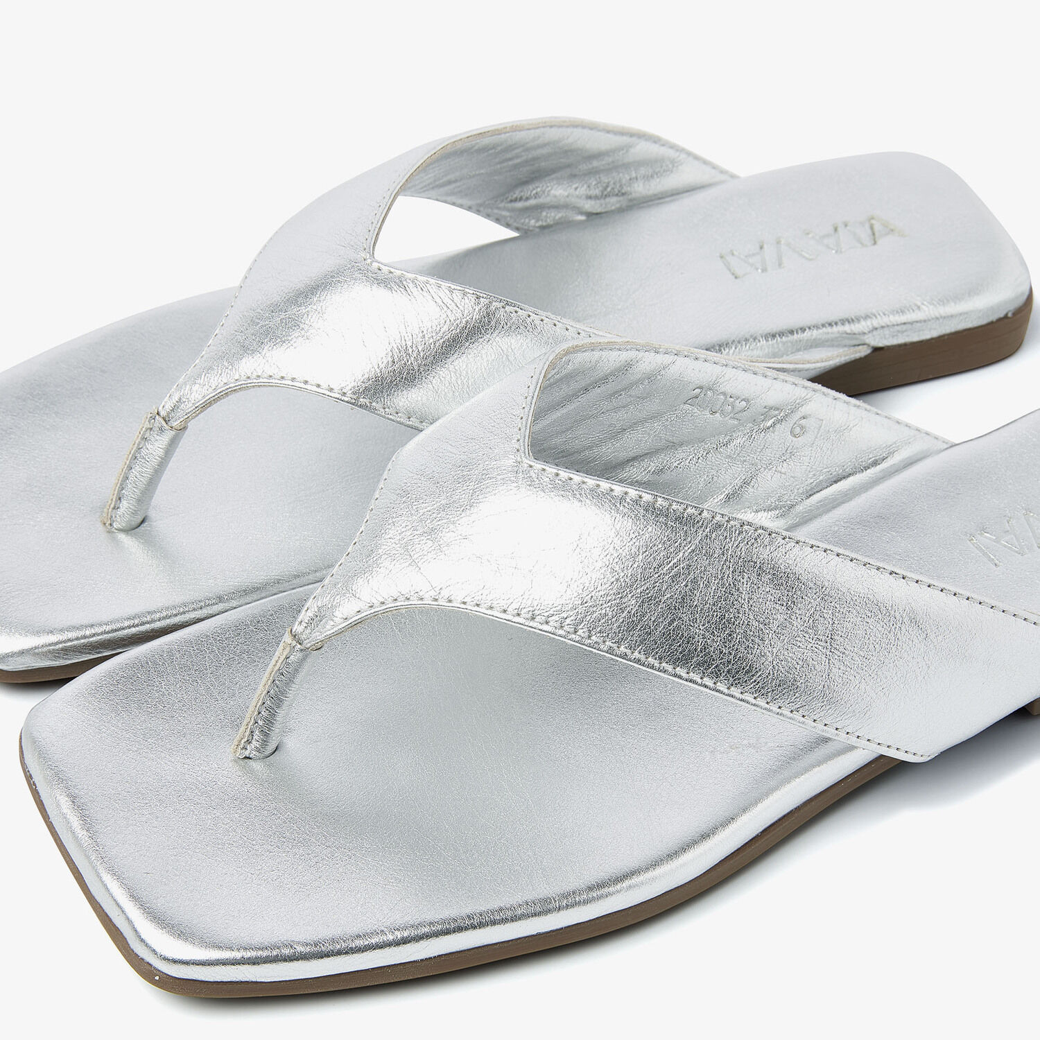 Zilveren VIA VAI Teenslippers KIKI BERRY - large
