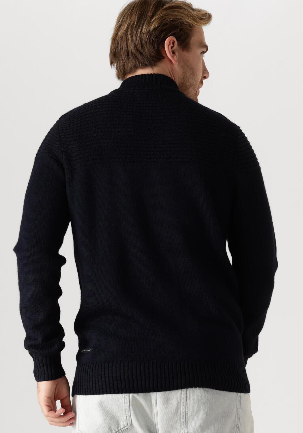 BUTCHER OF BLUE Heren Truien & Vesten Morris Mock Btn Donkerblauw