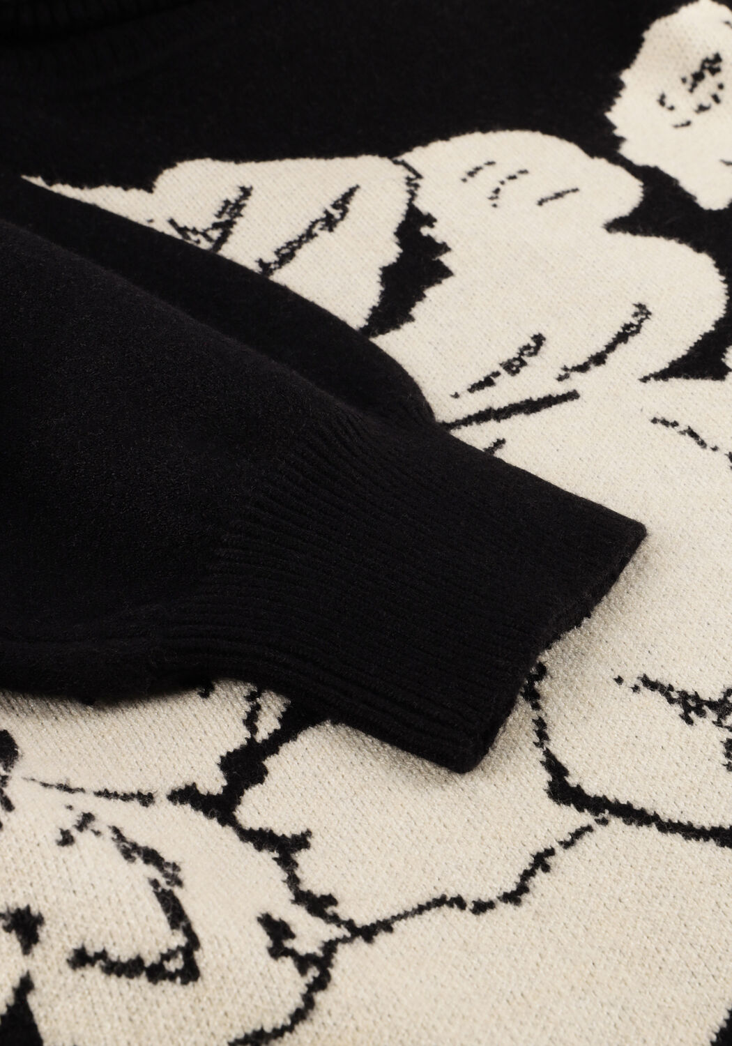 Zwarte OBJECT Mini jurk OBJRAY L/S KNIT ROLLNECK DRESS - large