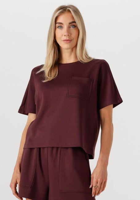 Bordeaux MSCH COPENHAGEN Top MSCHHARISSA IMA Q SS SWEATSHIRT - large