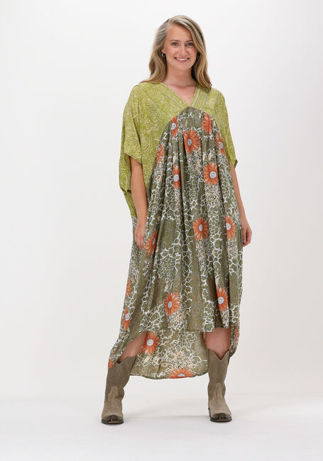 Groene SISSEL EDELBO Maxi jurk MADONNA MIX CAFTAN - large