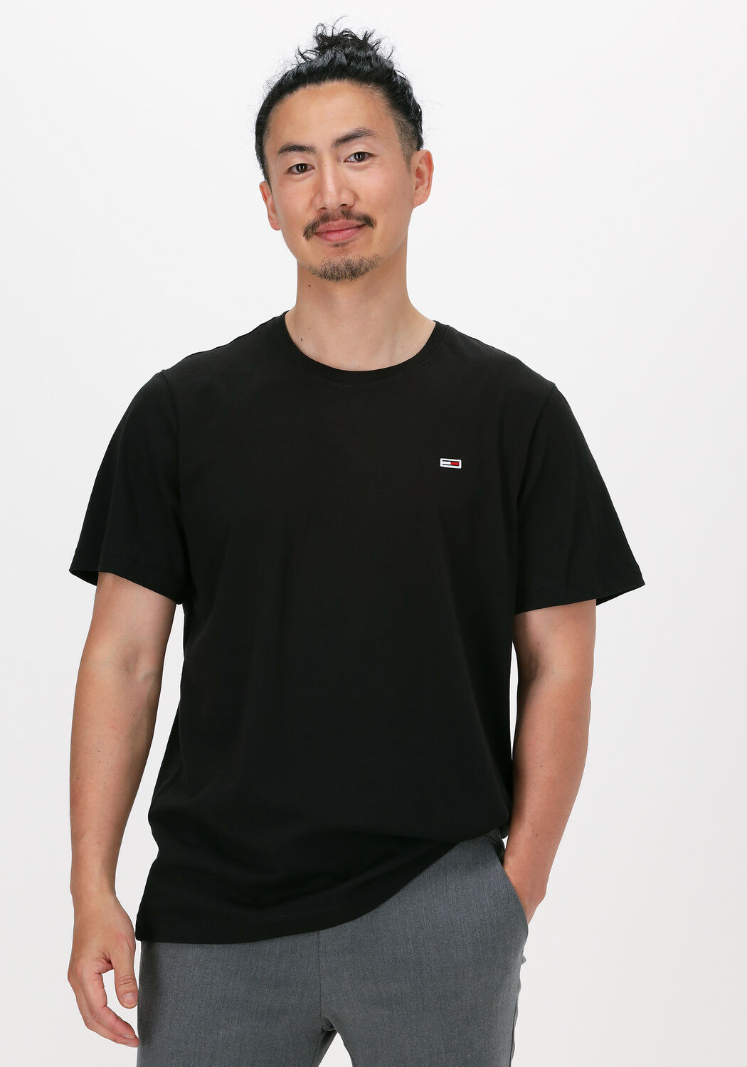 Zwarte TOMMY JEANS T-shirt TJM CLASSIC 