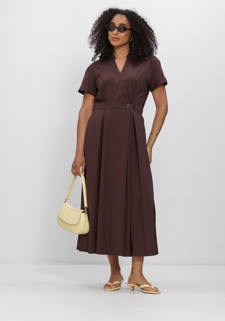 Bruine CO'COUTURE Midi jurk ELARACC WRAP SS DRESS - large