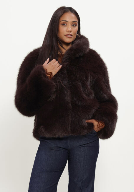 Bruine SILVIAN HEACH Faux fur jas FURCOAT UNINAT - large