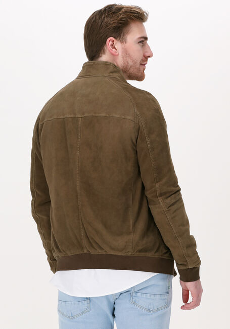 Taupe GOOSECRAFT Leren jas THOR BOMBER - large