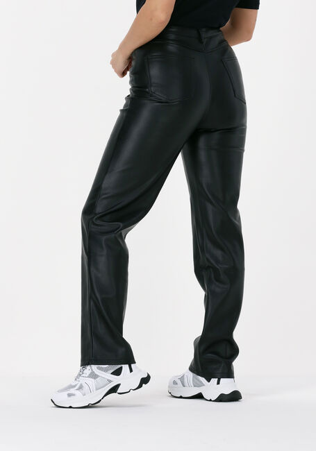 Zwarte NA-KD Chino HIGHWAIST PU PANTS - large