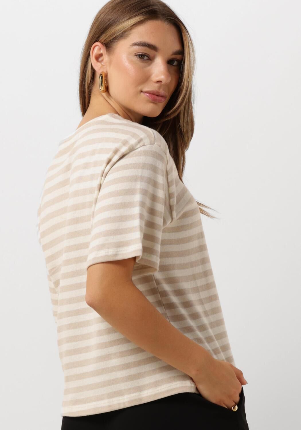 MSCH COPENHAGEN Dames Tops & T-shirts Mschbahara Ss Pullover Stp Creme