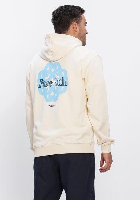 Beige PURE PATH Sweater BOLD EMBLEM HOODIE - large