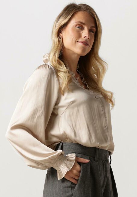 Beige NEO NOIR Blouses BRIELLE SATIN BLOUSE - large