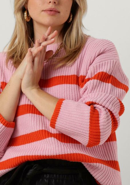 Roze SELECTED FEMME Trui SLFBLOOMIE KNIT O-NECK - large