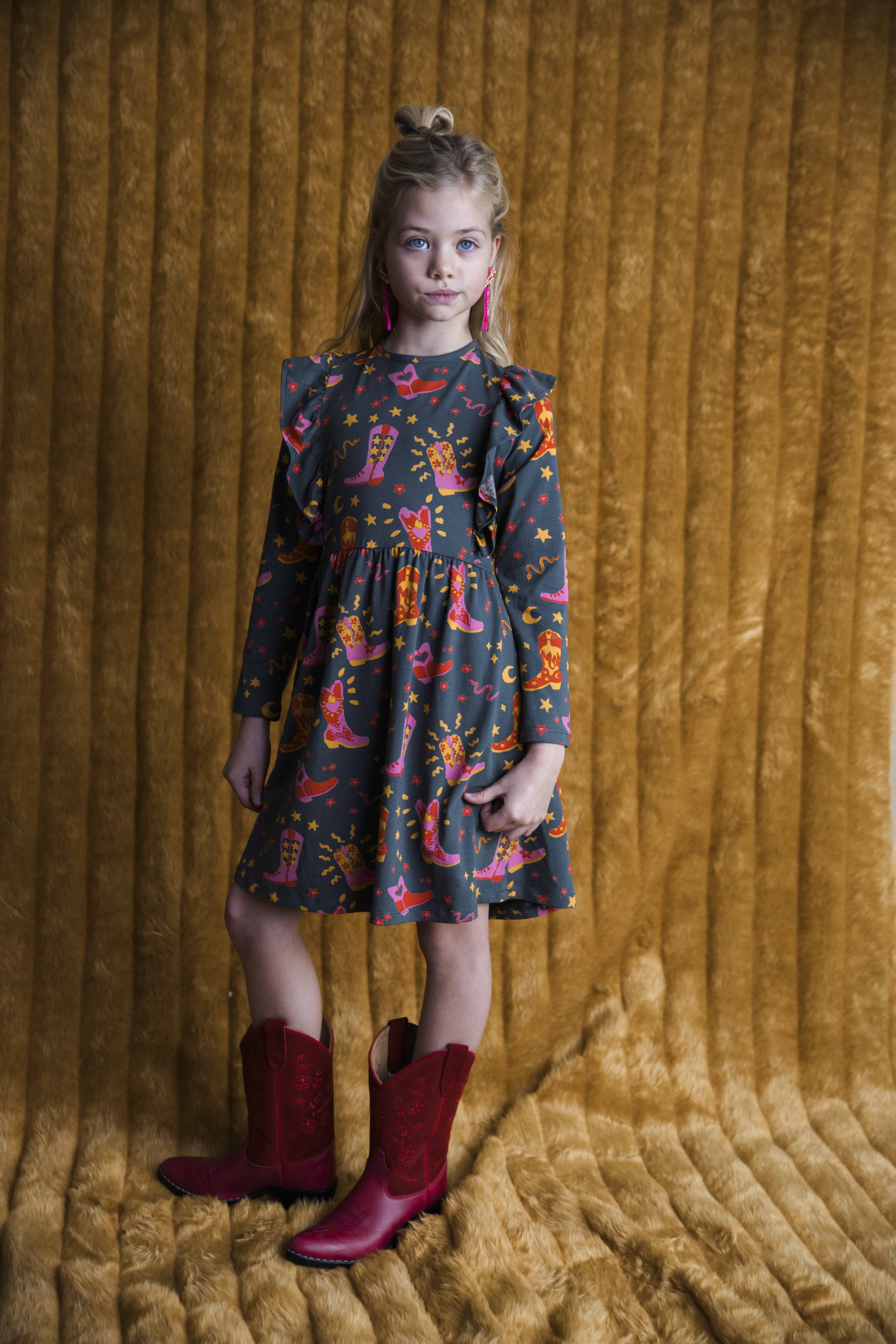 AMMEHOELA Meisjes Jurken Libby Multi