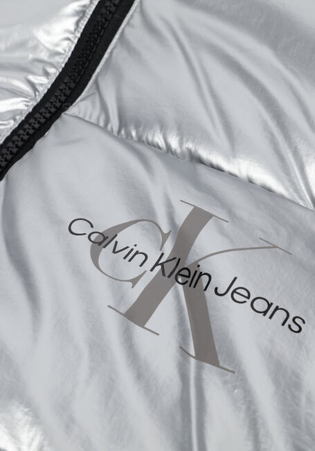 Zilveren CALVIN KLEIN Gewatteerde jas 2 IN 1 METALLIC PUFFER JACKET - large