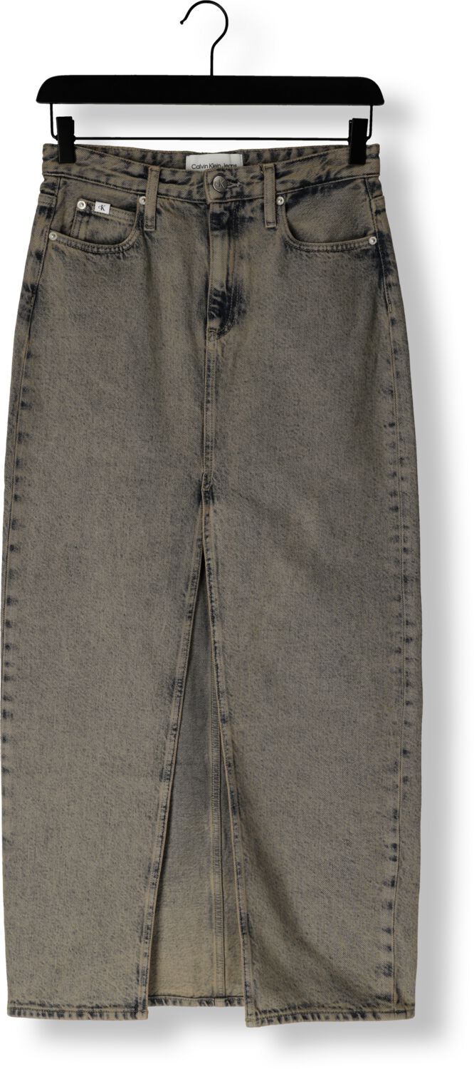 CALVIN KLEIN Dames Rokken Front Split Maxi Denim Skirt Lichtblauw