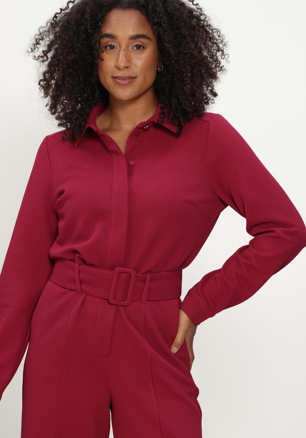 Bordeaux POM AMSTERDAM Maxi jurk MEGAN BURGUNDY RED - large