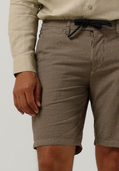 Bruine DSTREZZED Korte broek LANCASTER JOGGER SHORTS SEERSUCKER STRIPE - large