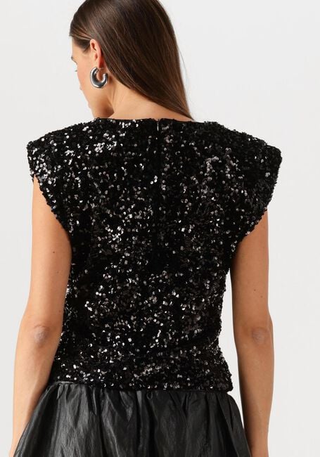 Zwarte CO'COUTURE Top ROSLYNCC SEQUIN TOP - large