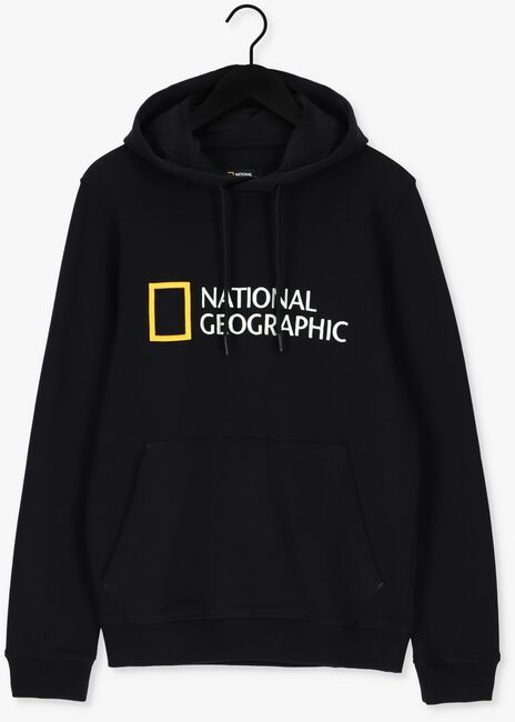 Zwarte NATIONAL GEOGRAPHIC Sweater UNISEX HOODY WITH BIG LOGO - large