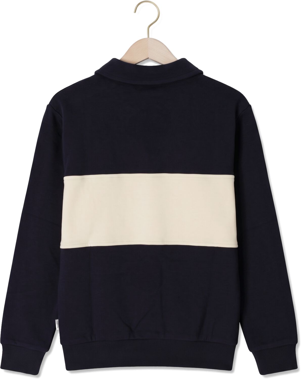 LES DEUX Jongens Truien & Vesten Zipper Rugby Sweatshirt Donkerblauw
