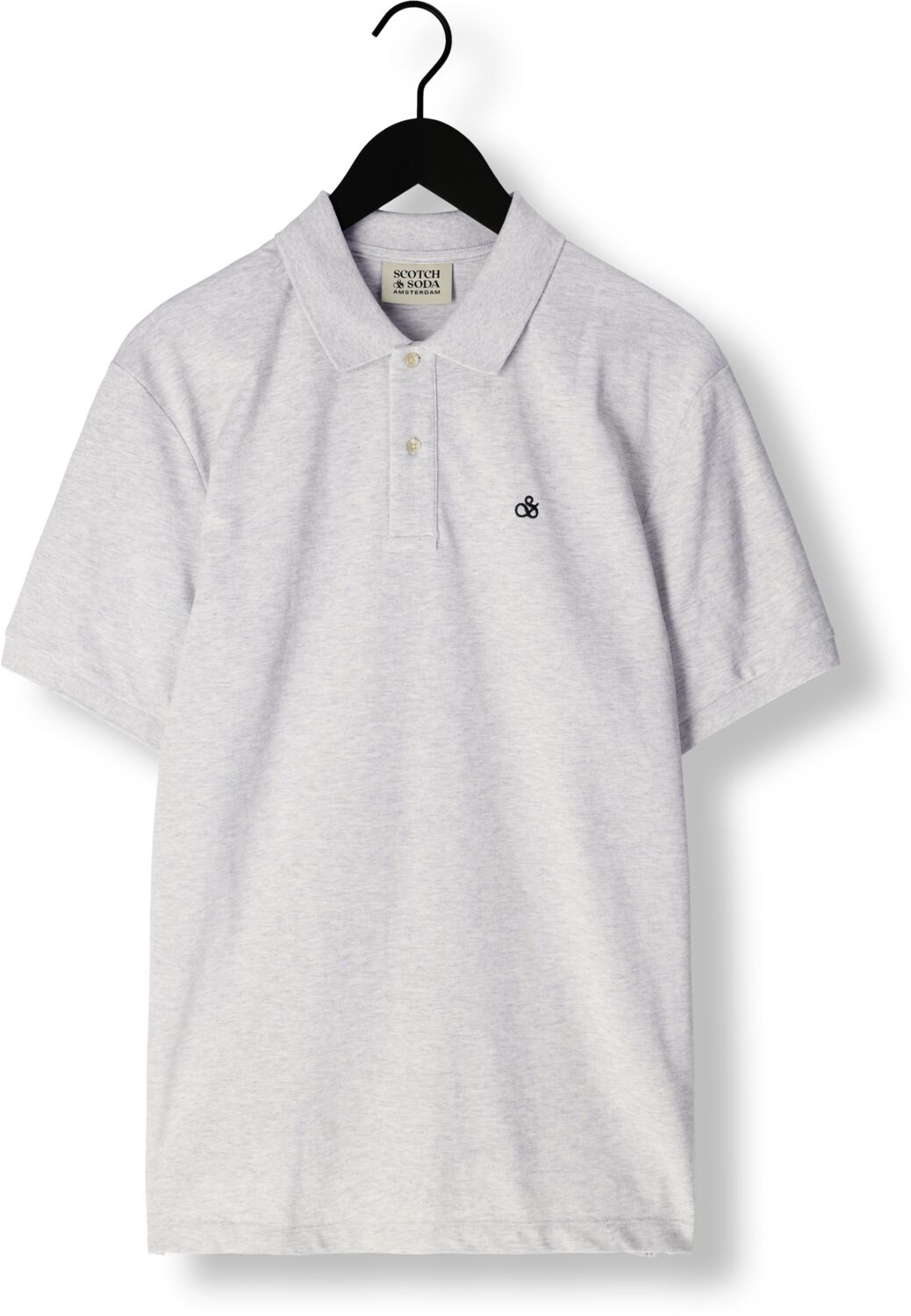 SCOTCH & SODA Heren Polo's & T-shirts Essentials Cotton Pique Polo Wit