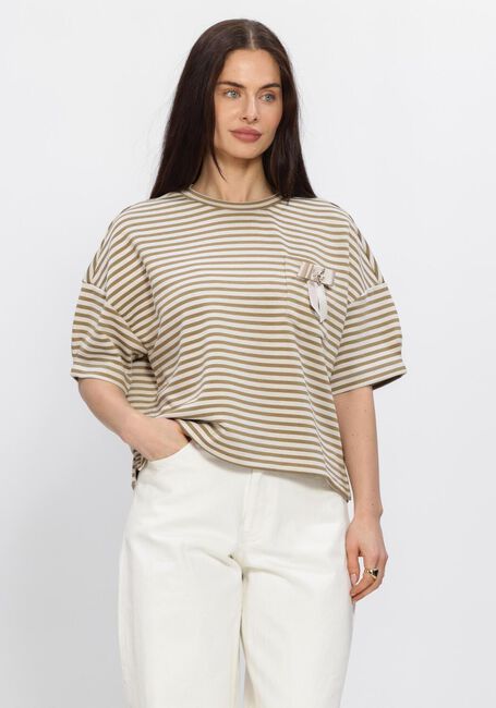 Beige SUMMUM Tops & T-shirts TOP STRIPED SCUBA - large