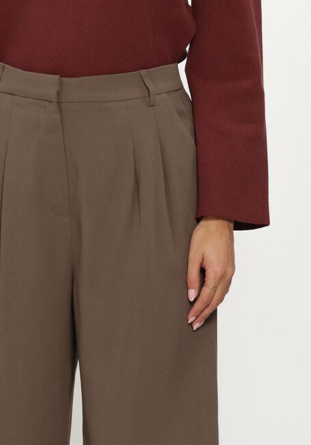 Khaki NEO NOIR Wijde broek ZOBA CREPE PANTS - large