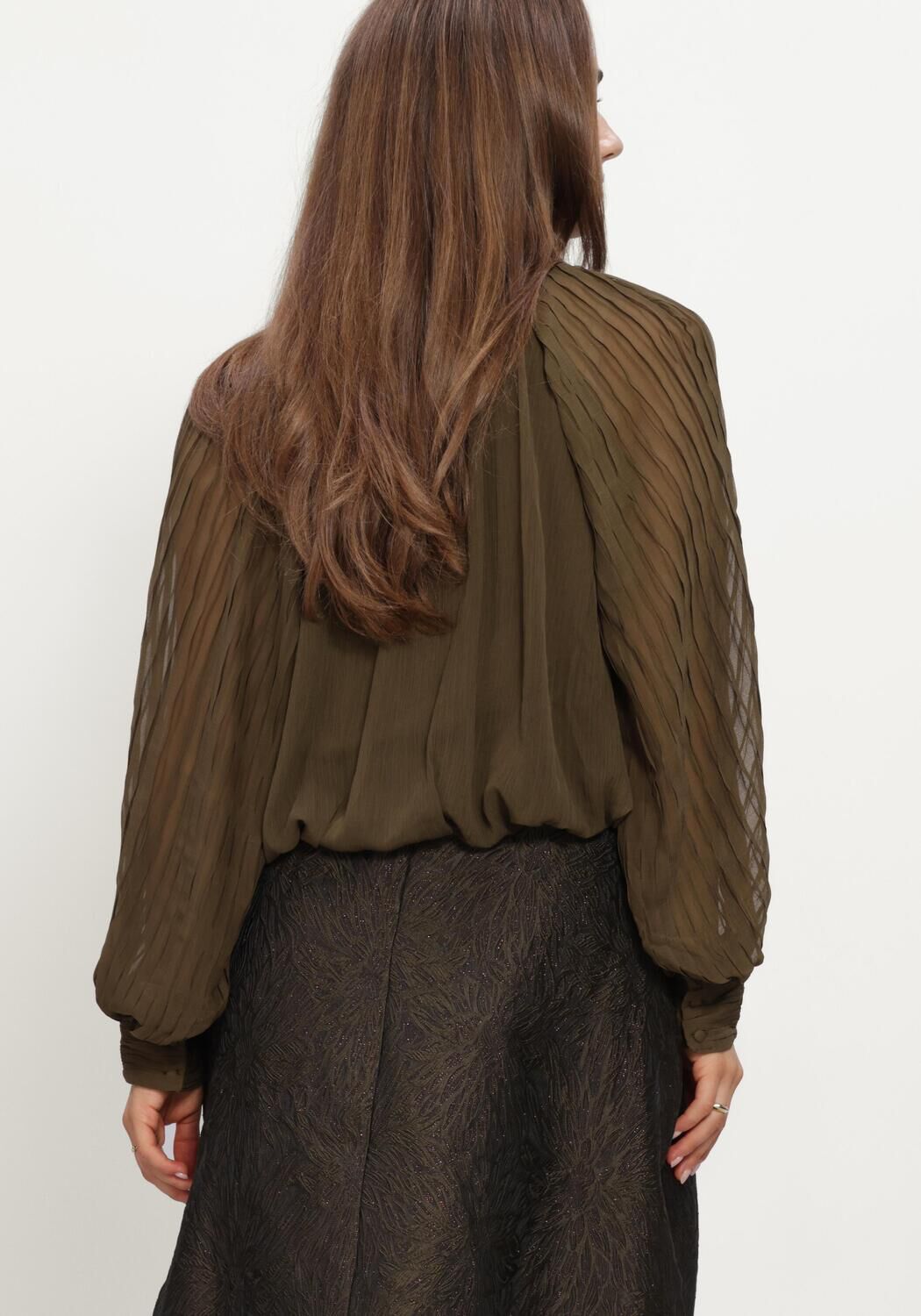 Groene Y.A.S. Blouses YASOLERA LS TOP S. - large