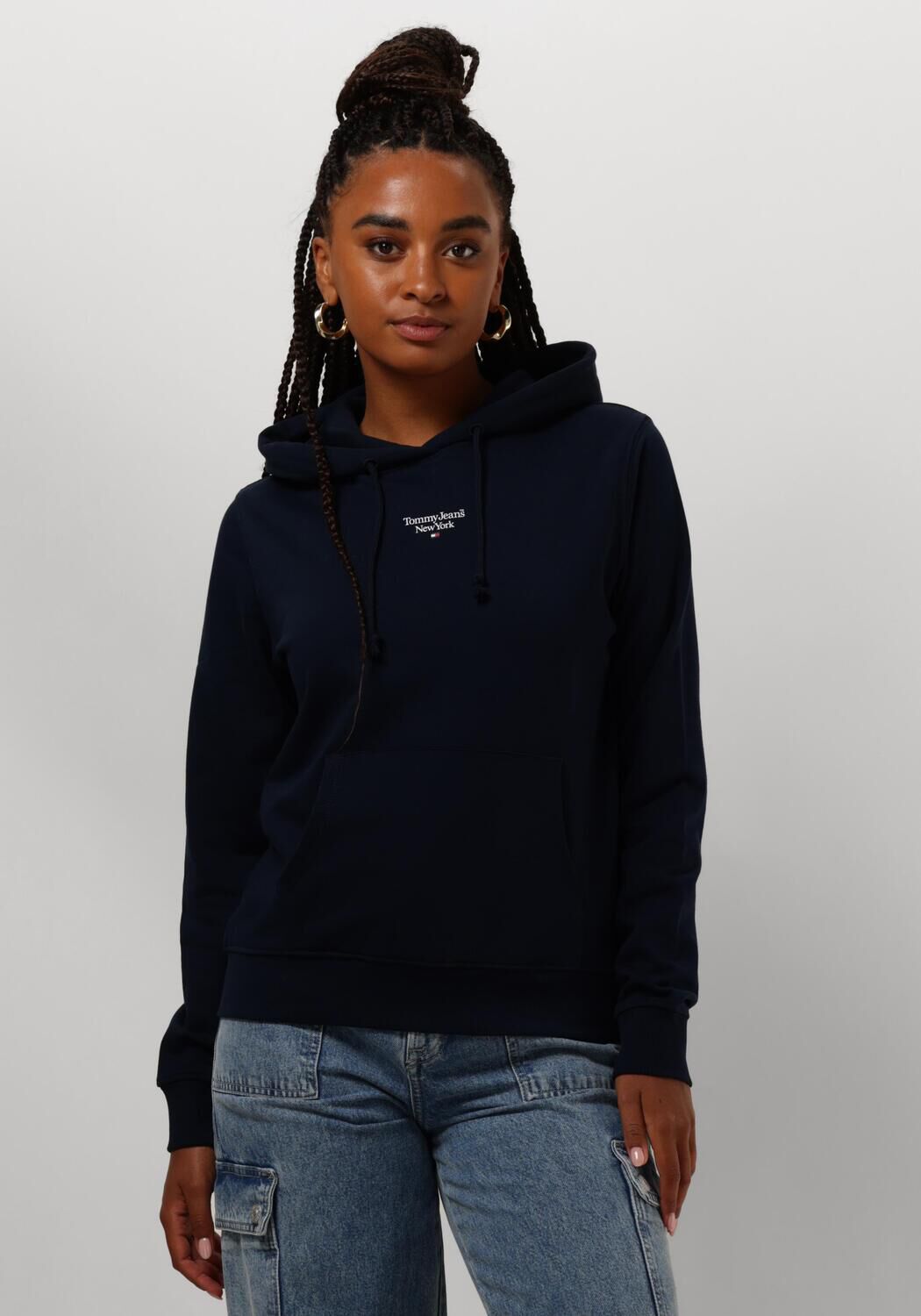TOMMY JEANS Dames Truien & Vesten Tjw Essential Logo 2 Hoodie Donkerblauw